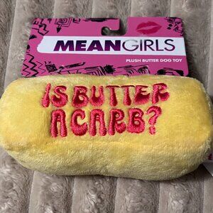 MEAN GIRLS PLUSH BUTTER NOISY DOG TOY-IS BUTTER A CARB?-NWT!